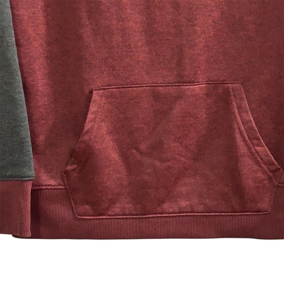 Hurley Boys Large Maroon & Gray Dri-Fit Colorblock Hoodie Pullover - Picture 5 of 10